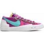 Baskets basses Nike Blazer violettes en cuir à bouts ronds look casual pour femme 