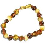 Bracelets de perles marron à perles en ambre baroques & rococo pour bébé 