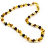 Colliers multicolores à perles de perles en ambre baroques & rococo pour femme 