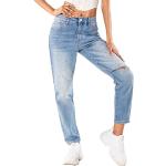 Jeans boyfriend bleus délavés Taille XL look fashion pour femme 