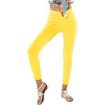 Jeans skinny jaunes stretch Taille XL look fashion pour femme 