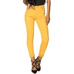 Pantalons taille haute jaune moutarde stretch Taille XS look sportif pour femme 