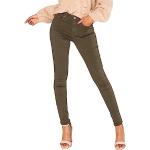 Jeans slim kaki stretch Taille L look fashion pour femme 