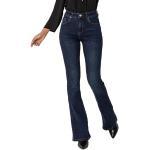 Jeans taille haute bleues foncé délavés Taille XL tall look fashion pour femme 