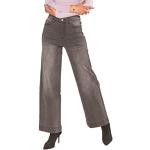 Jeans larges gris stretch Taille S look fashion pour femme 