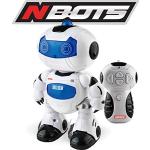 NINCO Nbots Robot Glob. avec lumière et Son, Couleur Blanc et Bleu NT10039, Small