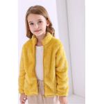 Manteaux longs jaunes en fibre synthétique enfant look fashion 