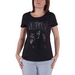Nirvana Faded Faces Femme T-Shirt Manches Courtes