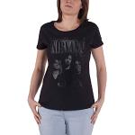 Nirvana Faded Faces Femme T-Shirt Manches Courtes