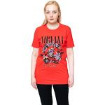 T-shirts à imprimés rouges Nirvana Taille XL look Rock pour homme 