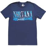 T-shirts à imprimés bleus Nirvana Taille S look Rock pour homme 