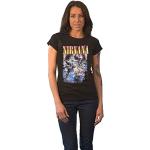 T-shirts à imprimés noirs Nirvana Taille S look Rock pour femme 