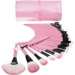 NiSeng 32 Pinceaux Maquillage Professionnel Set Brosses Cosmétiques Eyebrow Shadow Blush avec Pochette de Voyage Pink