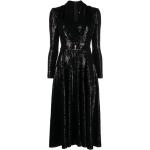 Robes de cocktail Nissa noires à sequins à manches longues à col en V Taille XXL pour femme 