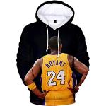 NIUHE Homme Sweat à Capuche Kobe Bryant Mamba 3D Impression Pull Casual Sweat Manche Longue (1 E05477,XL)