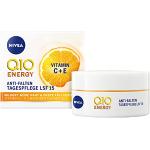 NIVEA Q10 Energy Soin de jour anti-rides SPF 15 (50 ml) pour le visage avec Q10 et vitamine C+E, crème de jour anti-rides pour une peau rayonnante et plus ferme