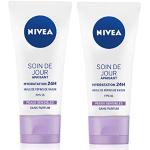 NIVEA Soin de Jour Essentials 24H Hydratant +Apaisant (2 x 50 ml), crème hydratante visage et corps, soin femme & homme aux Pépins de Raisin et Réglisse