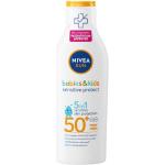 NIVEA SUN Kids Protect & Sensitive Sun Lotion (200ml) Sunscreen with SPF 50+, Kids Suncream for Sensitive Skin