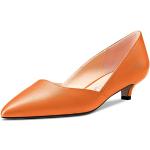 Escarpins à talon haut orange à élastiques Pointure 39 classiques pour femme 