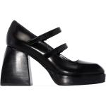 Chaussures montantes NODALETO noires en cuir à bouts en amande Pointure 41 pour femme 