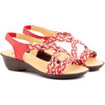 Sandales rouges en cuir Pointure 42,5 look fashion pour femme 
