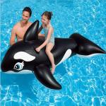 Noir Bouée Gonflable Baleine Pvc Jouets Gonflables Bouée Gonflable À L'eau Piscine Enfant 190 119cm Zs0273