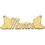 Pendentifs en or argentés en métal à motif papillons personnalisés 
