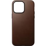 Nomad Étui en cuir moderne (iPhone 14 Pro Max), Coque pour téléphone portable, Marron