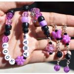 Bracelets de perles à perles look gothique 