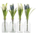 Vases en verre en verre de 13 cm en lot de 4 modernes 