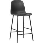 Normann Copenhagen Chaise de bar Form structure acier 65cm noir structure acier laqué