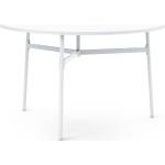Tables de salle à manger design Normann Copenhagen blanches diamètre 120 cm en promo 