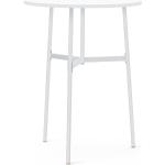 Tables de salle à manger design Normann Copenhagen blanches diamètre 80 cm en promo 