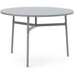 Tables de salle à manger design Normann Copenhagen argentées diamètre 110 cm en promo 