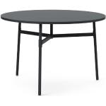 Tables de salle à manger design Normann Copenhagen noires diamètre 110 cm en promo 