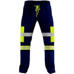 NOROZE Pantalon de Travail Haute visibilité pour Homme avec Bande Fluorescente réfléchissante Grise Haute visibilité, Poche latérale (M, Style 2 : Vert Fluo/Bleu Marine)