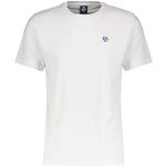 NORTH SAILS Homme T-Shirt en Blanc Jersey de Coton avec Col Rond de Manches Courtes - Coupe Regular - XL