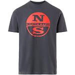 NORTH SAILS t-Shirt Homme col Rond Manches Courtes Coton Article 692837 SS t Shirt avec Graphique, 0952 Asfalto/Asphalt, XL