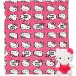 Couvre-lits Northwest Territory roses en polyester Hello Kitty lavable en machine 