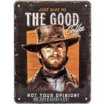 Affiches vintage marron en métal Café Clint Eastwood 