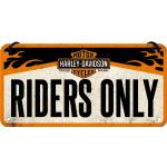 Nostalgic Art Harley-Davidson - Riders Only, signe décoratif 20 cm x 10 cm