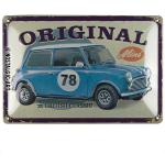 Nostalgic-Art Plaque rétro, 20 x 30 cm, Mini – The British Classic – Idée de cadeau pour fans de Mini Cooper, en métal, design vintage