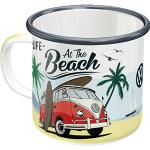 Nostalgic-Art Tasse rétro en émail, Bulli T1 – Beach – Idée de cadeau pour le bus VW, Mug de camping, Design vintage, 360 ml