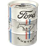 Tirelires argentées en argent à motif voitures Ford Mustang 