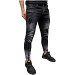 Jeans larges bleues claires tapered bio Taille L look Skater pour homme 