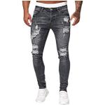 Jeans larges bleues claires tapered bio Taille XXL look Skater pour homme en promo 
