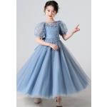 Déguisements bleues claires à perles de princesses Taille 4 ans look fashion pour fille de la boutique en ligne joom.com/fr 