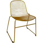 Chaises design Now's Home dorées laquées en métal empilables en lot de 2 modernes 