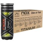 NOX Cajon 24 Pots de 3 balles de Padel Pro Titanium