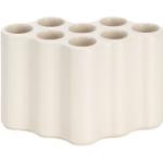 Vases tube Vitra blancs en aluminium 